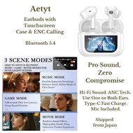 Bluetooth 5.4 ANC Earbuds with Multi-Function Touchscreen, ENC Mic, USB-C – White from Japan