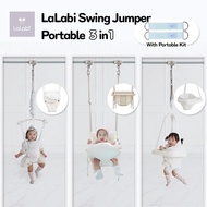LaLabi 3-in-1 Portable Baby Swing Jumperoo | No Stand | Swing + Play Seat + Cushion | Easy to Hang &