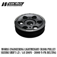 Works Engineering Lightweight Crank Pulley Suzuki Swift 1.5 / 1.6 2004 - 2009 4-PK Belting