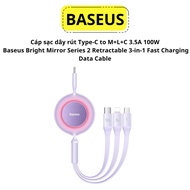 Baseus Bright Mirror Series 2 Fast Charging Data Cable 3-in-1 Type C drawstring Charging Cable Type 