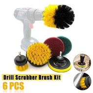 MATA 6 Pcs Electric Drill Brush Head Power Cleaning Head Drill Bit Car Motorcycle Wheel Polishing Cl