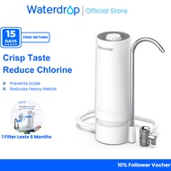 Waterdrop Countertop Water Filter, 4000 Gallons Water Filter for Sink Faucet and Filter Life Reminde