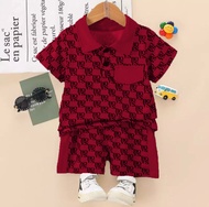 SETELAN ANAK LAKI LAKI SET BAJU LENGAN PENDEK MODEL KERAH KEMEJA UMUR 1-5TAHUN
