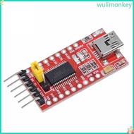WU FT232RL Mini USB to TTL Serial Converter Adapter Module 3 3V 5 5V FT232R
