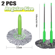1-Second Dehydration Bamboo Fiber Self Twisting Rotating Mop Microfiber Batang Mop Panjang Lazy Mop