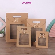 AROMA Gift Bag Transparent Window PVC New Year For Wedding Christmas Present Birthday Party Wrap Boxes