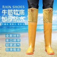 Shimoda Planting Waterproof Shoes Lightweight Rain Boots Men Women High-Top Water Pants Beef Tendon Rain Boots Farmland Shoes Wading Fishing Shoes