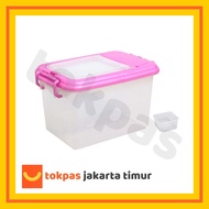 PROMO BERKWALITAS ... Jual Kotak Penyimpanan Beras 10 KG Kome Rice Box Shinpo SIP 410 - Pink BISA CO
