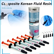 Dental Flowable Resin Composite Korean Fluid Resin A2  A3 Nano Hybrid Teeth Repair Light curing Resi