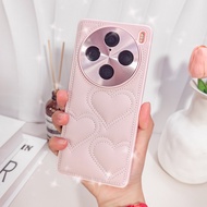 Light Luxury Leather Chanel Style Cloud Love Pink Diamond Checkered Pattern With Bracelet Aluminum A