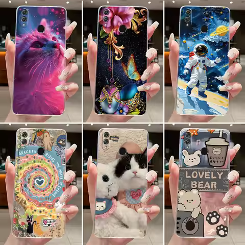 Casing For Honor 8X/Honor 8X MAX/Y MAX Case Aesthetic Fashion Cute Cat Astronaut Soft Silicone Back
