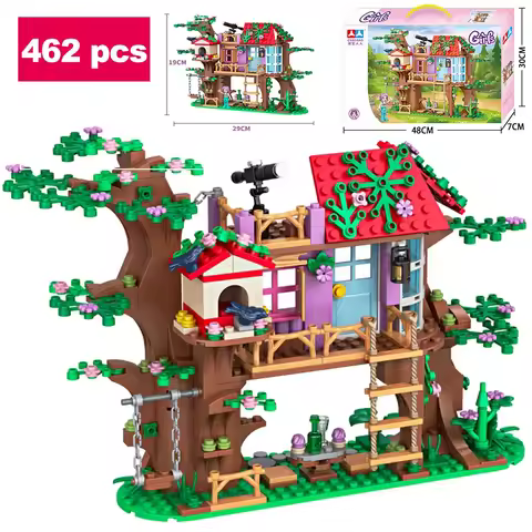 City Friends Birdy's Tree House Building Blocks Sets MOC Telescope Garden Swing Stairs Houses Figure