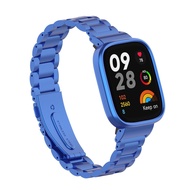 สายเหล็กสแตนเลสสำหรับ Redmi Watch 3 Active / Redmi Watch 3 / Redmi Watch 2 Lite/mi Watch Lite สายนาฬิกาสมาร์ทเคสเฟรมโลหะ Watchband Redmi 3 Active สายนาฬิกาข้อมือ