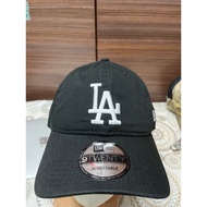 NE 9 Twenty Jepun Team Black Cap White Logo Dodgers Strapback Adjustable (M/L:57-61cm)