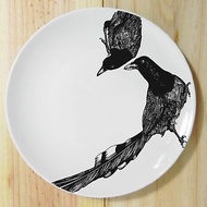 臺灣藍鵲 臺灣特有種鳥類 山林美人系列 8吋餐盤 圓盤