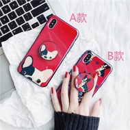 Dog Glossy Blue Airbag Holder Apple i6/6p/i7/i8/8p/iX All-Inclusive Phone Case Protective (Free