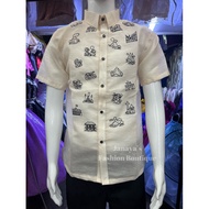 Barong ICON Short Sleeve FULL OPEN Jusilyn- ICON black burda
