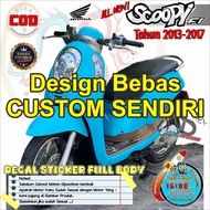 Full Body Decal Sticker Honda Scoopy FI 2013-2017 CA1400 Variation Custom Design