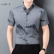 [ci Limited Time Special Offer] Short-Sleeved Ice Silk Flower Shirt Men Summer 2026 New Style High-E