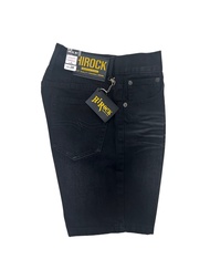 -ขาสั้นยีนส์ผู้ชาย ผ้าไม่ยืด สีดำฟอก ความยาวประมาณหัวเข่า เป้าซิป เอวกลาง Nodeny jeans HR-hirock no.