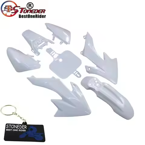 STONEDER White Fairing Plastic Fender Kit For 50cc - 110cc 125cc 140cc 150cc 160cc CRF50 XR50 Pitste