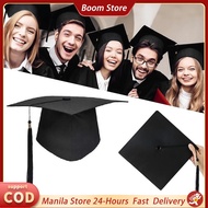 Unisex Graduation Cap Black Mortar Board Adult Graduation Hat With Tassel For College Graduation