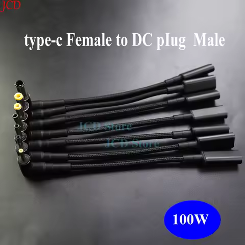 1PCS 100W USB 3.1 Type C Female to DC 7.9*5.0 4.0*1.35 5.5*2.5 4.8*1.7 mm Male PD Power Charger Adap