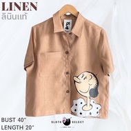 SLOTH SELECT…ครอปเชิ้ตลินินแท้ 100% สกรีนโอลีฟน่ารักๆ ผ้าเนื้อดี แมทซ์กับอะไรก็น่ารักค่ะ