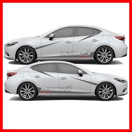 Mazda speed สติ๊กเกอร์แต่งลายข้างเก๋งมาสด้า สติ๊กเกอร์ติดรถ ชุดแต่งมาสด้า  sticker(สอบถามเพิมทางแชทค