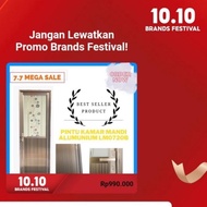 (On) Pintu Kamar Mandi Aluminium Lm0720B / Pintu Kaca Kamar Mandi