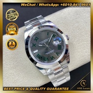 🔥SWISS TOP QUALITY🔥 DATEJUST 41MM SMOOTH BEZEL WIMBLEDON DIAL OYSTER BRACELET