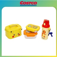 [KOREA Costco]Pokemon Stainless Lunchbox & Bottle Set 4P – 2-Tier Bento Box + Water Bottle + Bag (Ko