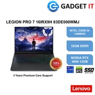 LENOVO LEGION PRO 7 16IRX9H 83DE000WMJ GAMING LAPTOP (I9-14900HX,32GB,1TB SSD,16" WQXGA 240Hz,RTX408