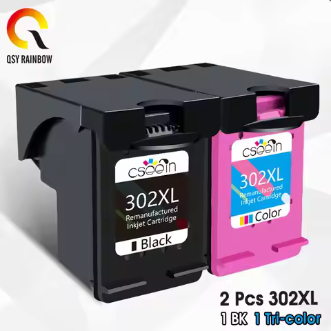 QSYRAINBOW 302XL Ink Cartridge Remanufactured For HP 302 HP302 XL Ink Cartridge For HP Deskjet 3639 