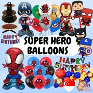 [SG Seller] Super Hero Marvel Balloons Spiderman Iron Man Hulk Birthday Party Decoration balloon Arch Set