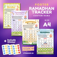 Ramadan Poster for Children's Fasting Tracker with Custom Name - Children's Fasting Journal with Fre