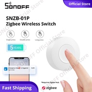 SONOFF SNZB-01P สวิตช์ไร้สาย Zigbee สวิตช์มินิสมาร์ท Zigbee สวิตช์ปุ่มฉุกเฉินฉากอัจฉริยะสวิตช์เดี่ยว