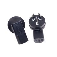 Australia 3 Prong to IEC320 C13 Right Angle Adapter 10A PDU Plug for C14 Interface AU AS3112 China C