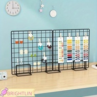 BRIGHTLIN Display Rack, Metal with Base Storage Rack, Modern Grid Frame Grid Jewelry Booth Rack For 