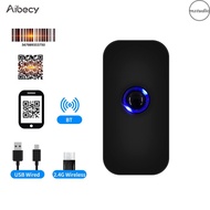 Aibecy 3 - In - 1 เครื่องสแกนบาร์โค้ด 1 D / 2d / Qr รองรับ Bt &amp; 2 . 4 G Wireless &amp; Usb