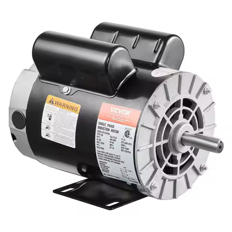 SucceBuy 2/3/3.7HP Air Compressor Motor 230V Single Phase Electric Motor 3450RPM CW/CCW Rotation Mot