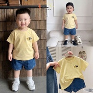 Boy Clothes Set Cotton Shirt Soft Jeans Korean Fashion Wear to School Outings for Children 7-27kg - 