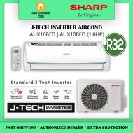 Sharp R32 AHX10BED & AUX10BED J-Tech Inverter 1HP 9700btu Air Conditioner R32 Air Cond Replace Old M