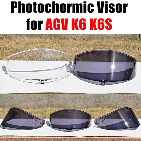 Photochromic Shield Visor Lenses for AGV K6 K6S Visor Full Face Viseira Capacete Racing Helmet Parts