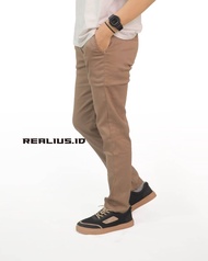 Celana Chinos Panjang Premium Kekinian Warna Mocca Cream Hijau Army Hitam Abu