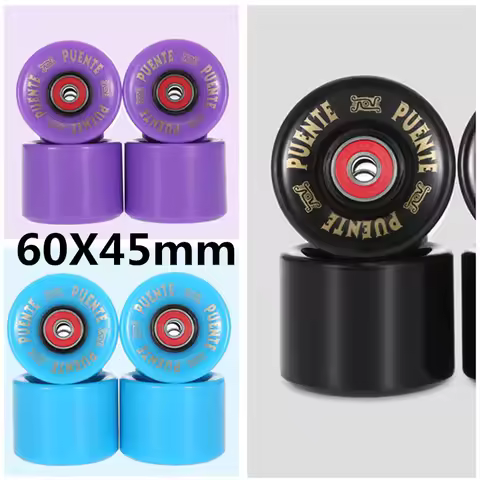 Black Blue Purple 60MM 45mm Road Skateboard wheel with ABEC9 Reds Bearing Long Board Skate Board 4 p