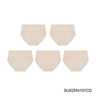 (Set 5 ชิ้น) Sabina กางเกงชั้นใน รุ่น Panty Zone รหัส SUXZM4107 สีเนื้อเข้ม