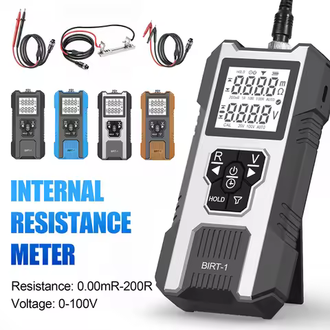 BIRT-1 Smart Battery Tester 18650 Battery Capacity Meter 0-100V 0-200Ω Voltage Internal Resistance T
