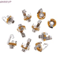 BARR1YP 10pcs Electric Guitar Input Jack, Plug Socket 1/4" (6.35mm) Guitar Mono Jack Socket, Washer 