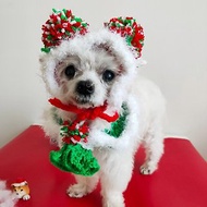 Christmas2020聖誕限定-春麗少女過耶誕-寵物帽子圍巾.買1贈1